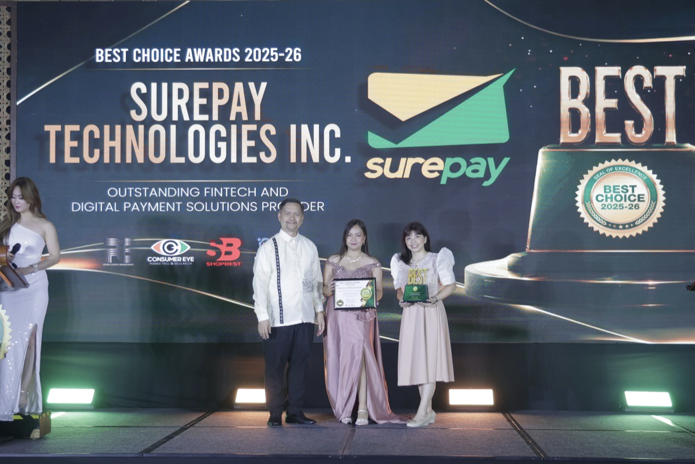 Surepay Technologies Inc. Honored as Outstanding Fintech and Digital Payment Solutions Provider at the Best Choice Awards 2025–2026
